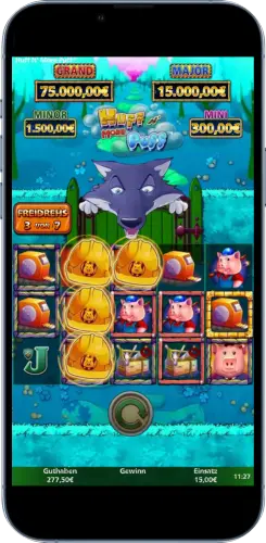 Huff N Even More Puff Freispiele mit Hut Symbolen
