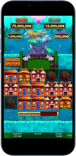 Huff N Even More Puff Mansion Bonus mit Haus-Upgrades